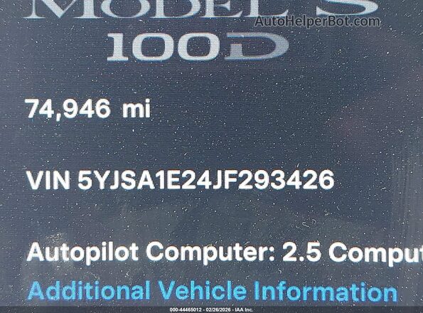 5YJSA1E24JF293426 2018 TESLA MODEL S Blue 