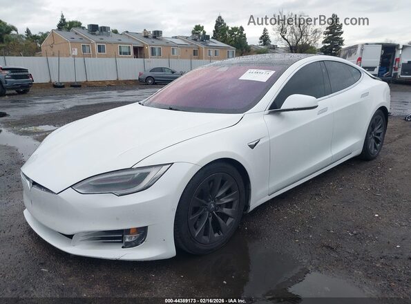 5YJSA1E28KF348302 2019 TESLA MODEL S White Առջևի ձախ երեք քառորդ տեսարան