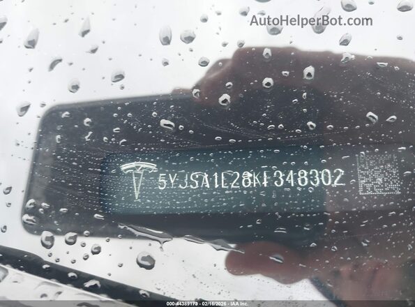 5YJSA1E28KF348302 2019 TESLA MODEL S White Շարժիչի բաժամունքի տեսք