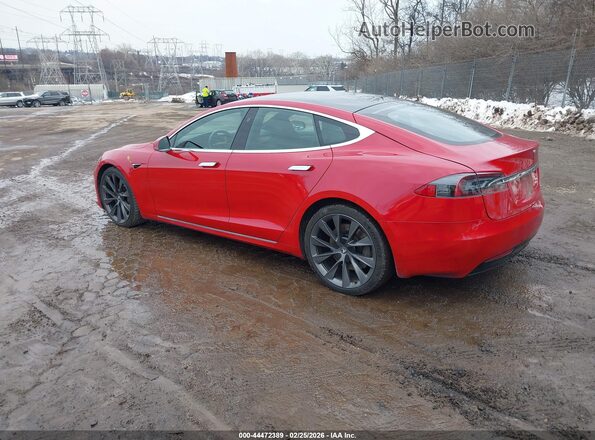5YJSA1E29MF425987 2021 TESLA MODEL S Red Trasero izquierdo