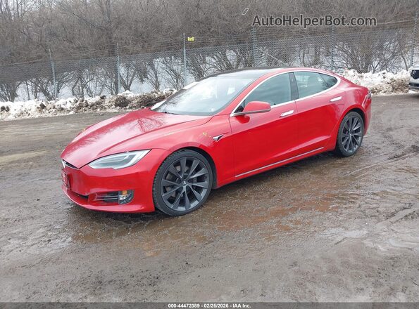 5YJSA1E29MF425987 2021 TESLA MODEL S Red Vista tres cuartos delantera izquierda