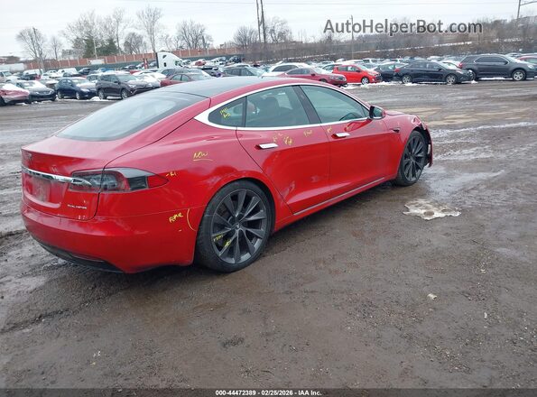 5YJSA1E29MF425987 2021 TESLA MODEL S Red Trasero derecho