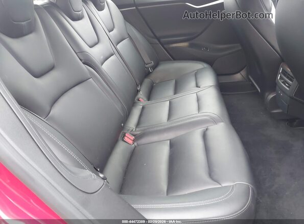 5YJSA1E29MF425987 2021 TESLA MODEL S Red Vista de la etiqueta del VIN