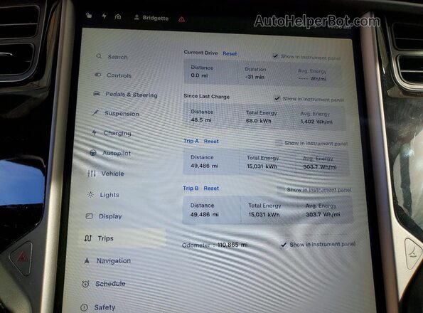 5YJSA1E2XKF312241 2019 TESLA MODEL Черный 