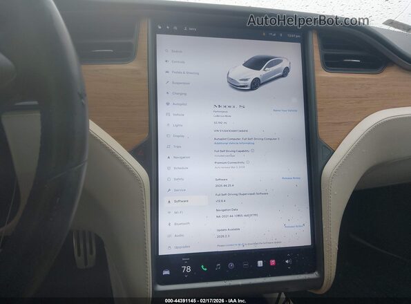 5YJSA1E44KF349416 2019 TESLA MODEL S White 