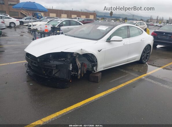 5YJSA1E44KF349416 2019 TESLA MODEL S White Առջևի ձախ երեք քառորդ տեսարան
