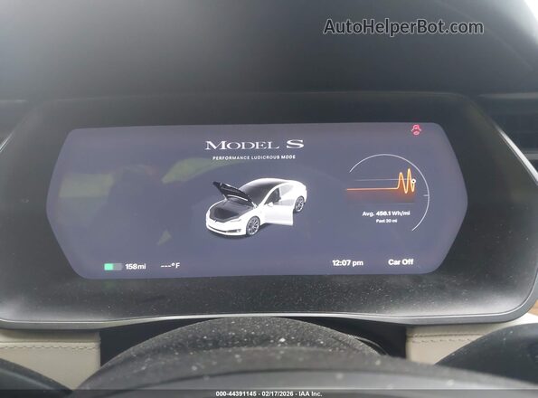 5YJSA1E44KF349416 2019 TESLA MODEL S White Հետևի նստատեղերի տեսք