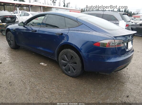 5YJSA1E50MF428352 2021 TESLA MODEL S Blue უკანა მარცხენა