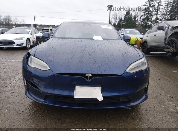 5YJSA1E50MF428352 2021 TESLA MODEL S Blue ხელსაწყოთა პანელის ხედი