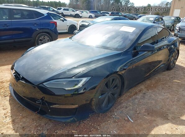 5YJSA1E55NF473367 2022 TESLA MODEL S Black Przód lewy