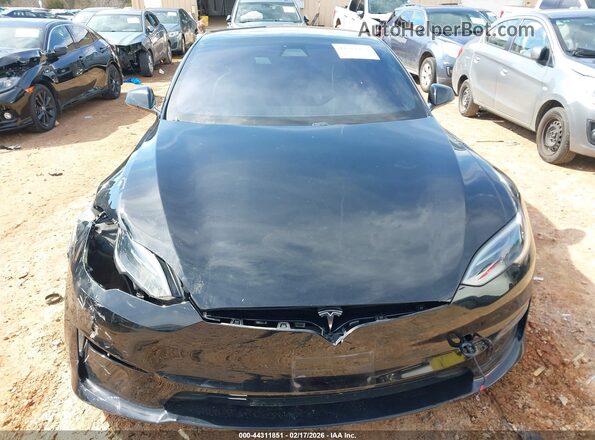 5YJSA1E55NF473367 2022 TESLA MODEL S Black Widok zestawu wskaźników