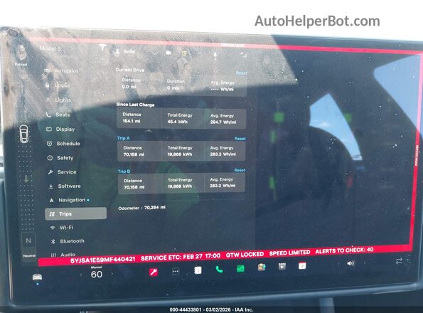 5YJSA1E59MF440421 2021 TESLA MODEL S White Vista de los asientos traseros