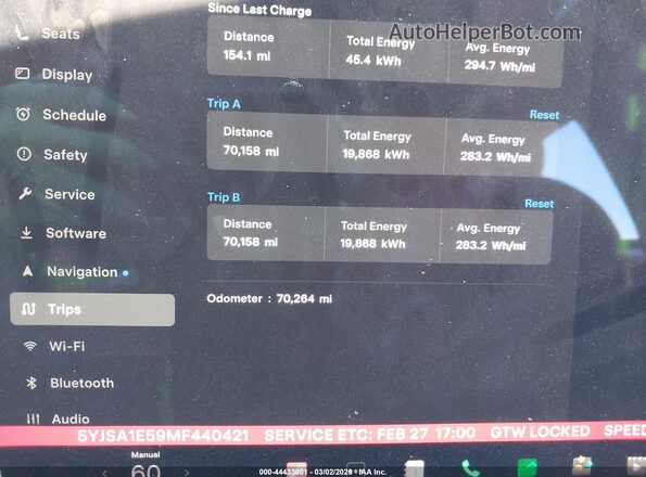 5YJSA1E59MF440421 2021 TESLA MODEL S White 