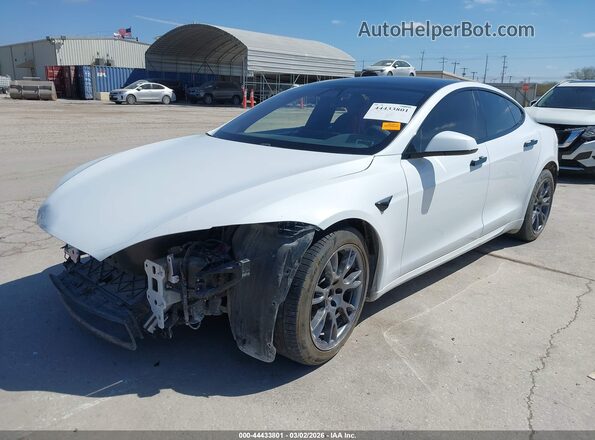 5YJSA1E59MF440421 2021 TESLA MODEL S White Vista tres cuartos delantera izquierda