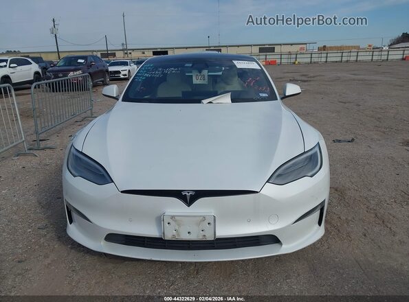 5YJSA1E5XMF440377 2021 TESLA MODEL S Белый Вид панели приборов