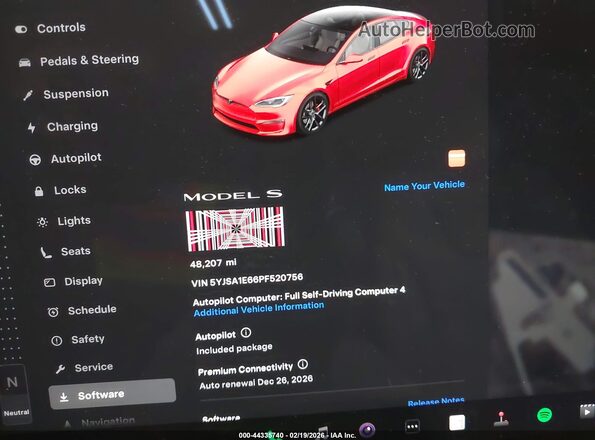 5YJSA1E66PF520756 2023 TESLA MODEL S Gray 