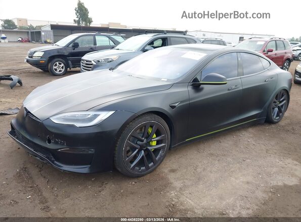 5YJSA1E67MF431953 2021 TESLA MODEL S Black Передня ліва чверть