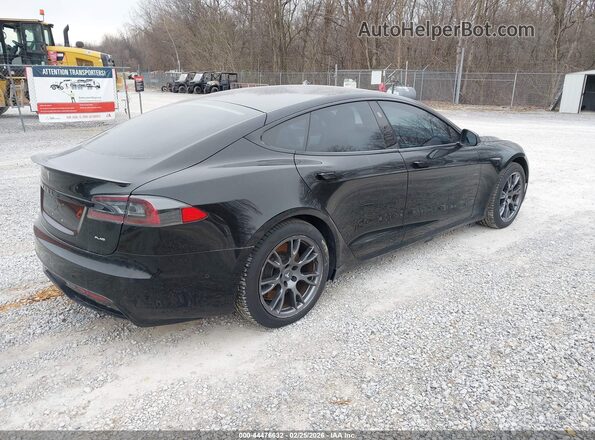 5YJSA1E68MF453413 2021 TESLA MODEL S Black Задня права чверть