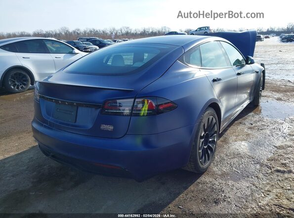 5YJSA1E69PF519391 2023 TESLA MODEL S Blue Հետևի աջ