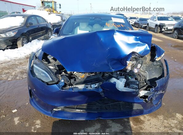 5YJSA1E69PF519391 2023 TESLA MODEL S Blue Սալոնի հետևի տեսք