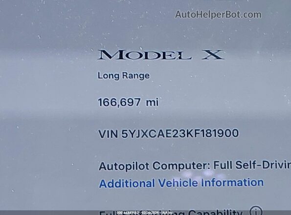 5YJXCAE23KF181900 2019 TESLA MODEL X Gray Rear seats view