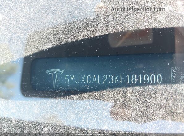 5YJXCAE23KF181900 2019 TESLA MODEL X Gray Engine compartment view