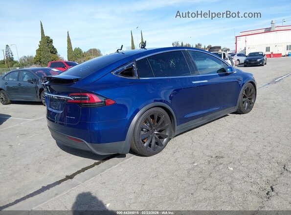 5YJXCAE23KF192296 2019 TESLA MODEL X Blue Trasero derecho