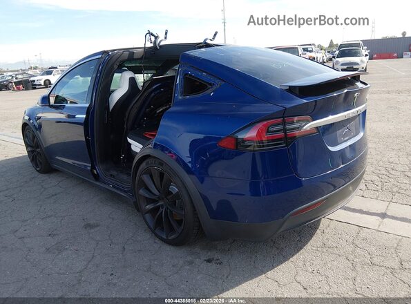 5YJXCAE23KF192296 2019 TESLA MODEL X Blue Trasero izquierdo