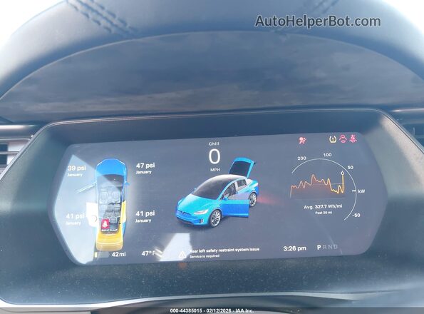 5YJXCAE23KF192296 2019 TESLA MODEL X Blue Vista de los asientos traseros