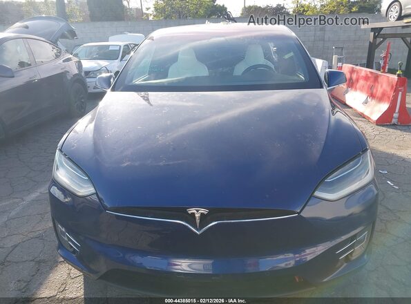 5YJXCAE23KF192296 2019 TESLA MODEL X Blue Vista interior trasera