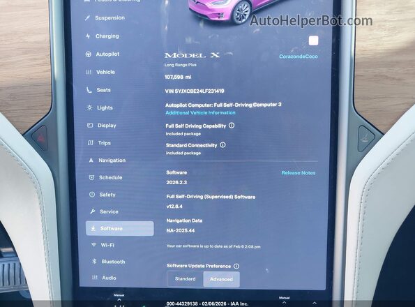 5YJXCBE24LF231419 2020 TESLA MODEL X White 