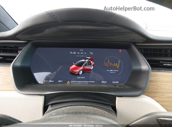 5YJXCBE27LF236937 2020 TESLA MODEL X Red Vista de los asientos traseros