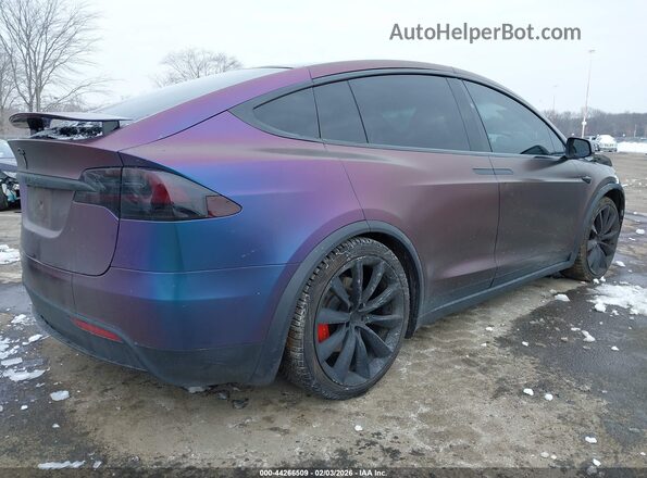 5YJXCBE47LF248488 2020 TESLA MODEL X Фиолетовый Задняя правая четверть