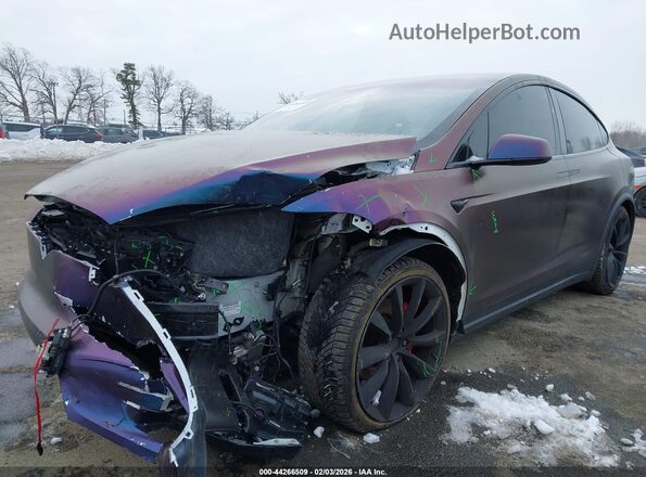 5YJXCBE47LF248488 2020 TESLA MODEL X Фиолетовый Вид спереди