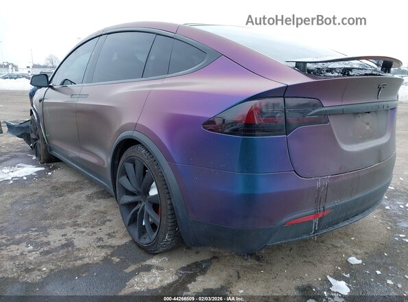 5YJXCBE47LF248488 2020 TESLA MODEL X Фиолетовый Задняя левая четверть
