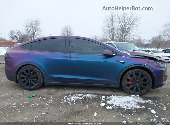 5YJXCBE47LF248488 2020 TESLA MODEL X Фиолетовый Вид задней части салона