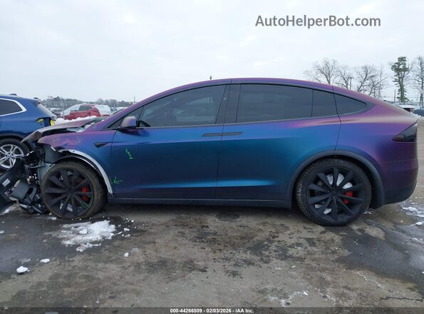 5YJXCBE47LF248488 2020 TESLA MODEL X Фиолетовый Панорамный вид салона 360°
