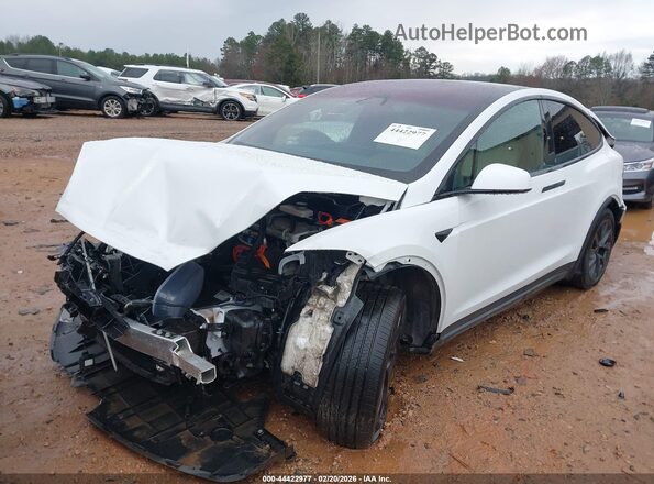 5YJXCBE50MF326779 2021 TESLA MODEL X White წინა მარცხენა ხედი სამი მეოთხედიდან