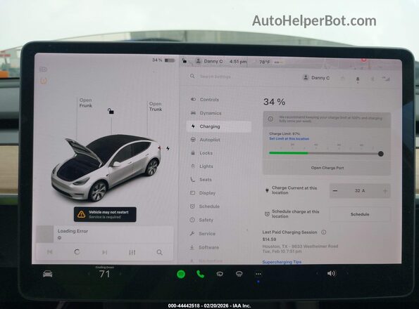 5YJYGAED0MF173525 2021 TESLA MODEL Y White 