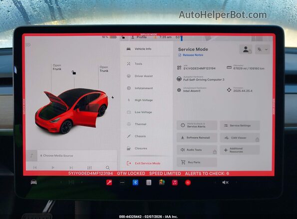 5YJYGDED4MF123194 2021 TESLA MODEL Y Black 