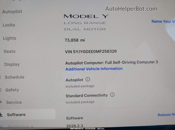 5YJYGDEE0MF258326 2021 TESLA MODEL Y Gray 