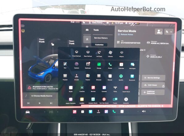 5YJYGDEE1MF067420 2021 TESLA MODEL Y Синий 