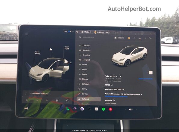 5YJYGDEE2LF041729 2020 TESLA MODEL Y White 