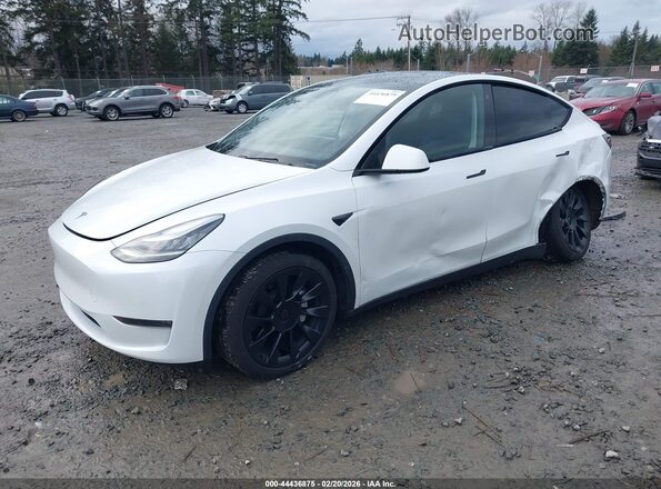 5YJYGDEE2LF041729 2020 TESLA MODEL Y White წინა მარცხენა ხედი სამი მეოთხედიდან