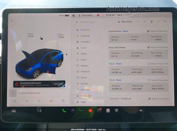 5YJYGDEE6MF305455 2021 TESLA MODEL Y Blue Հետևի նստատեղերի տեսք