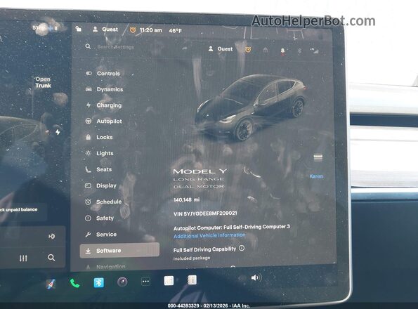 5YJYGDEE8MF209021 2021 TESLA MODEL Y Gray 