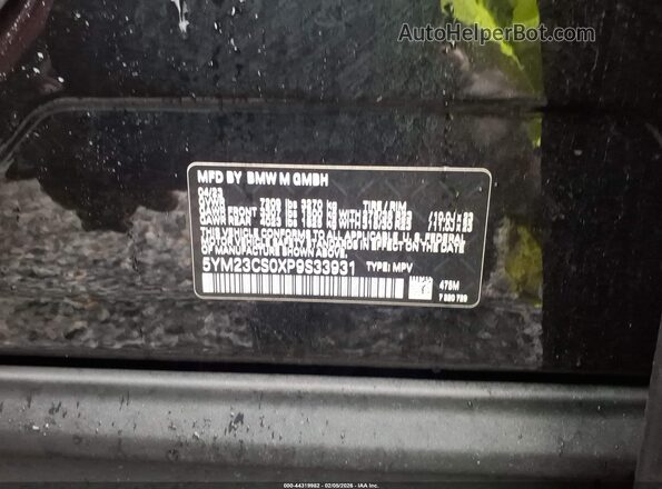 5YM23CS0XP9S33931 2023 BMW XM Black Вид підкапотного простору