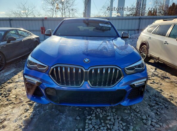 5UXCY8C05L9B07238 2020 BMW X6 Blue Vista trasera