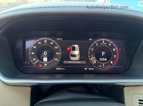SALGS5SE0LA579304 2020 LAND ROVER RANGE Black ხელსაწყოთა პანელის ხედი