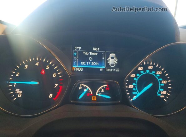 1FMCU9GXXGUC36811 2016 FORD ESCAPE White Instrument cluster view